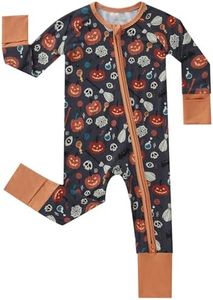 pureborn Baby Boys Girls Sleeper Viscose from Bamboo Pajamas 2-Way Zipper Snug Fit Sleepwear Halloween 18-24 Months