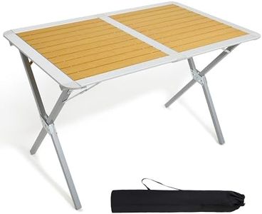 TIMBER RIDGE Table de Camping Pliante Aluminium Table de Jardin Extérieur Pliable à 4-6 Personnes avec Sac de Rangement pour Pique-Nique, Camping, Pêche, Balcon, Terrasse