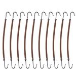 FRCOLOR Ponytail Hooks Headband, 40Pcs Elastic Hook Hair Tie Styling Hair Bungee With Hooks Hair Cord (Coffee)