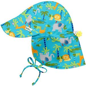 i play. Baby Boys' Fun Flap Sun Protection Hat, Aqua Jungle, 0-6 months