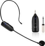 UHF Wireless Microphone Headset: YOYIAG 2.4G Wireless Mic Headset and Handheld 2 in 1, 50m Wireless Transmission Wireless Microphones & Receiver for Voice Amplifier, Speakers, Teacher