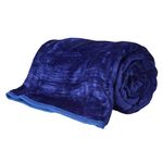 Rohi Luxury Fleece Throw Blanket King Size - Super Soft Warm & Fluffy Blanket - Royal Blue Throws for Sofa - Couch Throw Fleece Blanket - 200x240cm