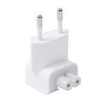 CABLESETC 454 EU Duckhead AC Plug 2 Prong for Apple iPhone MacBook iBook ipad Power Adapters (WHITE)