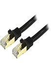 StarTech.com 4ft CAT6a Ethernet Cable - 10 Gigabit Shielded Snagless RJ45 100W PoE Patch Cord - 10GbE STP Network Cable w/Strain Relief - Black Fluke Tested/Wiring is UL Certified/TIA (C6ASPAT4BK)