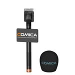 Comica HR-WM Interview Microphone Handhled, Wireless Go Handle Adapter for BoomX-D/BoomX-U Wireless Microphone, Perfect for News Reports, Live Broadcasts, Video Recordings, etc.