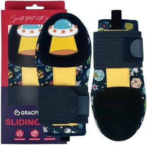 Gracfulcub Baseball Sliding Mitt, Sliding Glove Baseball Softball Guard, Ergonomic Design Protect Fingers (Space)