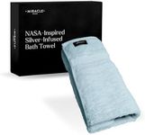 Miracle Made Hand Towel - Sky Blue 18 x 28 inches - Silver Ion Cotton Bath Towel Cloth - Ultra Soft Plush Fade Resistant Highly Absorbent Quick Drying Bath Hand Cloth - Silver Infused Hand Towels