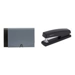 Amazon Basics Expanding Organizer File Folder (2-Pack) + Amazon Basics Office Stapler with 1000 Staples