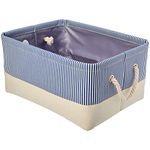 Amazon Basics Fabric Storage Basket Container with Rope Handles, Set of 2, Medium