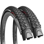 Fincci Pair Reflective Tyres 27.5 x 2.10 Inch 54-584 Foldable Cycle Tyre for Road Mountain MTB Mud Dirt Offroad Bike Bicycle Tyre 27.5x2.1 (Pack of 2)