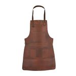 LeatherShire Tan Real Leather Apron Butcher Apron -Cook Apron -BBQ Apron -Cooking Apron - Grilling Apron - BBQ Apron - Blacksmith Apron - Apron for DAD