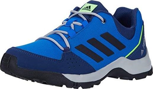 adidas outdoor Unisex-Kid's Terrex Hyperhiker Low K Hiking Boot, Glory Blue/Black/Signal Green, 12.5 M US Little Kid