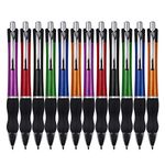 MiSiBao Retractable Ballpoint Pens Black Ink 1mm Medium Point Work Pen Smooth Writing for Men Women Office Business(12 count+4refills)