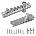 2 Pieces Pivot Hinge, Hidden Door Hinges, Door Hinges Internal, Hinges for Wood, Kitchen Cupboard Hinges, 360 Degree Rotation Hidden Door Shaft Pivot Hinges