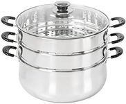 Concord 30 CM Stainless Steel 3 Tier Steamer Pot Steaming Cookware - Triply Bottom