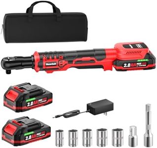 3/8" Cordless Electric Ratchet Wrench Set, 88 Ft-lbs(120N.m), 500 RPM, 20V