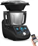 Smart Food Processor UltraCook All-in-One Auto Cooking Machine,3.5L Capacity,600+ Online Recipes, Built-in Scale, 7 inch TFT Screen, Self-Cleaning, Multifunctional Kitchen Appliance (CR-7-Black)