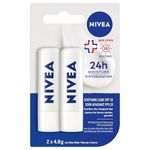 NIVEA Soothing Care SPF 15 Lip Balm Stick, 24-Hour Hydrating Lip Balm with Sunscreen, Shea Butter and Moisturizing Oils to Soothe Dry Chapped Lips, 4.8g Stick (2 Pack)