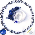 Drasry Saltwater Fishing Cast Net for Bait Trap with Heavy Sinkers Fish Throw Net. Size 3ft/4ft/5ft/6ft/7ft/8ft/9ft Radius Freshwater (Monofilament Lines Cast Net（3/8 Inch Mesh）, 3FT(90cm) Radius)