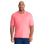 Izod Men's Big and Tall Advantage Performance Short Sleeve Polo Shirt, Cayenne, 3X-Large Tall