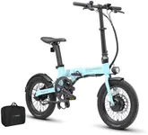 QUALISPORTS Nemo Folding Electric Bike Compact Ebike 250W Front Hub Motor 36V 7Ah Removable Battery Lightweight 16" Single Speed Foldable Bicycle City Commuter UL Certified