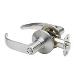 Copper Creek EL1241SS Erin Push Button Entry Door Lever, Satin Stainless