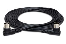 Hosa MID-310RR Right-Angle MIDI Cable, Right-Angle 5-pin DIN to Same, 10 ft