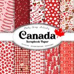 Canada Scrapbook Paper: Canadian National Day Themed Scrapbooking Paper, Double Sided Craft Paper for Gift Wrapping, Decoupage, Junk Journaling and Card Making, Mixed Media, DIY Origami Paper (Premium Colors, Maple Tree Pattern) Paper Size 8.5" x 8.5"