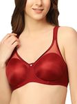 Triumph International Women's Non Padded | Wired | 151I265 Minimizer 38D Red Polyamide Full Coverage Bra | Pack of 1