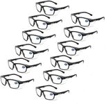 ProtectX Safety Reading Glasses 2.5 Diopter, Safety Glasses with Readers 2.5, Reader Safety Glasses 2.5, ANSI Z87.1 Rated with UV Protection 12 Pack