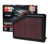 K&N Replacement air filter compatible with Honda Civic 1.8 2012-2015 (33-2468), Heather Red