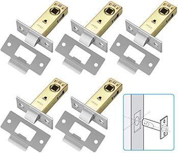 RMENOOR 5 Sets Mortise Lock Aluminium Alloy Tube Frame Lock 45 mm Backset Lock High-Quality Door Bolt Room Door Lock with Strike Plate Latch Lock for Various Door Lock Handles