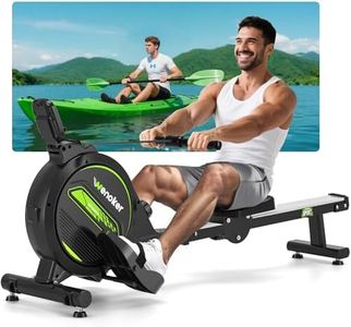 Wenoker Rudergerät für Zuhause, Leises Magnetisches Rudergerät mit APP & LCD-Display,16 Stufen Widerstand, Indoor-Gerät für das Home-Gym, Cardio-Trainingsgerät, 160 kg Kapazität