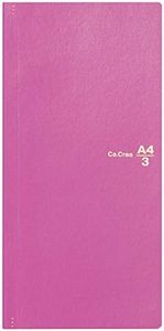 Plus Notebook Notepad, Square, 0.2 inch (5 mm), Crie, A4 x 1/3, Premium Cross, Glossy Purple, 77-949