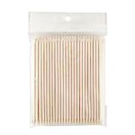 100 PCS Orange Wooden Sticks,Orange Wood Nail Sticks,Double Heads Multi Functional Cuticle Pusher Tools,Cuticle Pusher Remover Cleaner for Nail Manicure Pedicure