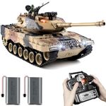 Supdex 1:18 RC Tank, 2.4Ghz German Leopard II Remote Control Model Toys, RC Vehicle Tank That Shoots BBS and Water Bombs for Adults and Kids, Military Army Toys with Smoke, Lights, Sound and Recoil