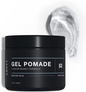 CRVFT Gel Pomade 4oz | High Shine/Medium Hold | Water Based/Water Soluble | Ideal For Short/Medium Thin/Thick Hair | For A Clean Cut Look | Men’s Styling Product [Clear], Stylist Approved [Scented]