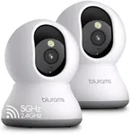 blurams Pet Camera, 2K Dog Camera with Phone App, Indoor Security Camera, 360° PTZ Cameras for Home Security Indoor, 2-Way Talk, Motion Tracking, Color/IR Night Vision, Cloud&SD(2.4GHz Only - 2 Pack)