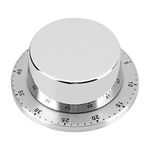 Professional Manual Timer, 60 Minute Mechanical Kitchen Timer With Magnetic Base, Countdown Cooking Baking Timing Tool, Loud Alarm Sound And Easy To Stick On Any Surface(Silver) (Color : Silver)
