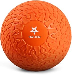 Yes4All 10 lbs Slam Ball for Strength, Power and Workout - Fitness Exercise Ball with Grip Tread & Durable Rubber Shell (10 Lbs, Orange), Orange beast, 10lbs