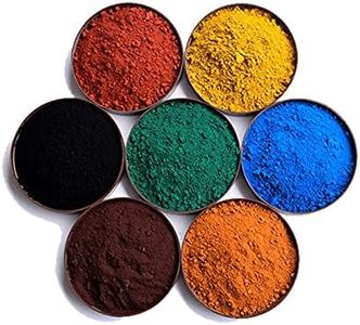 Iron Oxide Powder 7 Pack, Cosmetic Grade Pigment, Iron Oxide Black, Yellow, red, Blue, Green, Orange and Brown Iron Oxide, Natural Mineral pigments, 1.8 oz(50 g) of Each Color