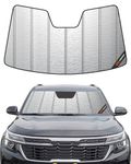 Pigenius Car Windshield Sun Shade fits 2020-2024 Kia Seltos,Car Window Shades-Metallic