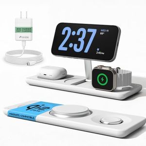 Nimble Podium 3-in-1 Wireless Charging Station, 25W Charging, Qi-Enabled