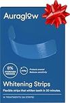 Auraglow Teeth Whitening Strips, Sensitive Whitening Strips, 14 Whitening Treatments, 8% Hydrogen Peroxide with Nano Hydroxyapatite (nHAp) to Reduce Sensitivity and Protect Enamel, 28 Strips, Mint