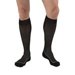 JOBST Sport Knee High - Athletic Compression Socks - 15-20 mmHg Compression - Unisex Design - Closed Toe - Black/Black - Medium
