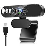 Dancial USB Webcam, 1080P Streaming Webcam with Microphone for PC,MAC, Laptop, Plug and Play Web Camera for Youtube,Skype Video Calling, Studying, Conference