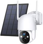 Poyasilon Wireless Cameras for Home/Outdoor Security, Solar Security Cameras Wireless Outdoor 355°PTZ, 3MP 2K FHD WiFi Camera with Spotlight, Motion Detection, Siren, Color Night Vision, SD/Cloud