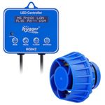 hygger 10V DC Aquarium Wave Maker with Controller, 6 Wave Modes Adjustable Water Flow Speed 10W, Freshwater Saltwater Coral Reef Tank Magnet Power Head, Blue