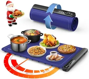 Warming Mat for Food,Warming Trays with 4 Temperature Levels 8 Seconds Heating Tech，Silicone Electric Warmer for Parties Buffet,Dining and Hosting
