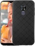 ELISORLI Compatible with Cricket Ovation 1 U705AC/AT&T Radiant Max 4G U705AA case Rugged Thin Slim Cell Accessories Anti-Slip Fit Rubber TPU Mobile Phone Silicone Cover for ATT 6.5 Women Men Black